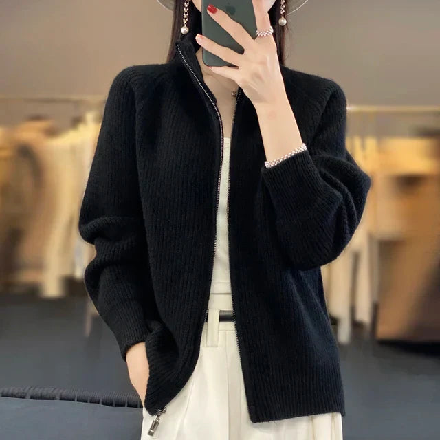 Cardigan Donna | Marrone | Lavorato a Maglia | Casual-Elegante