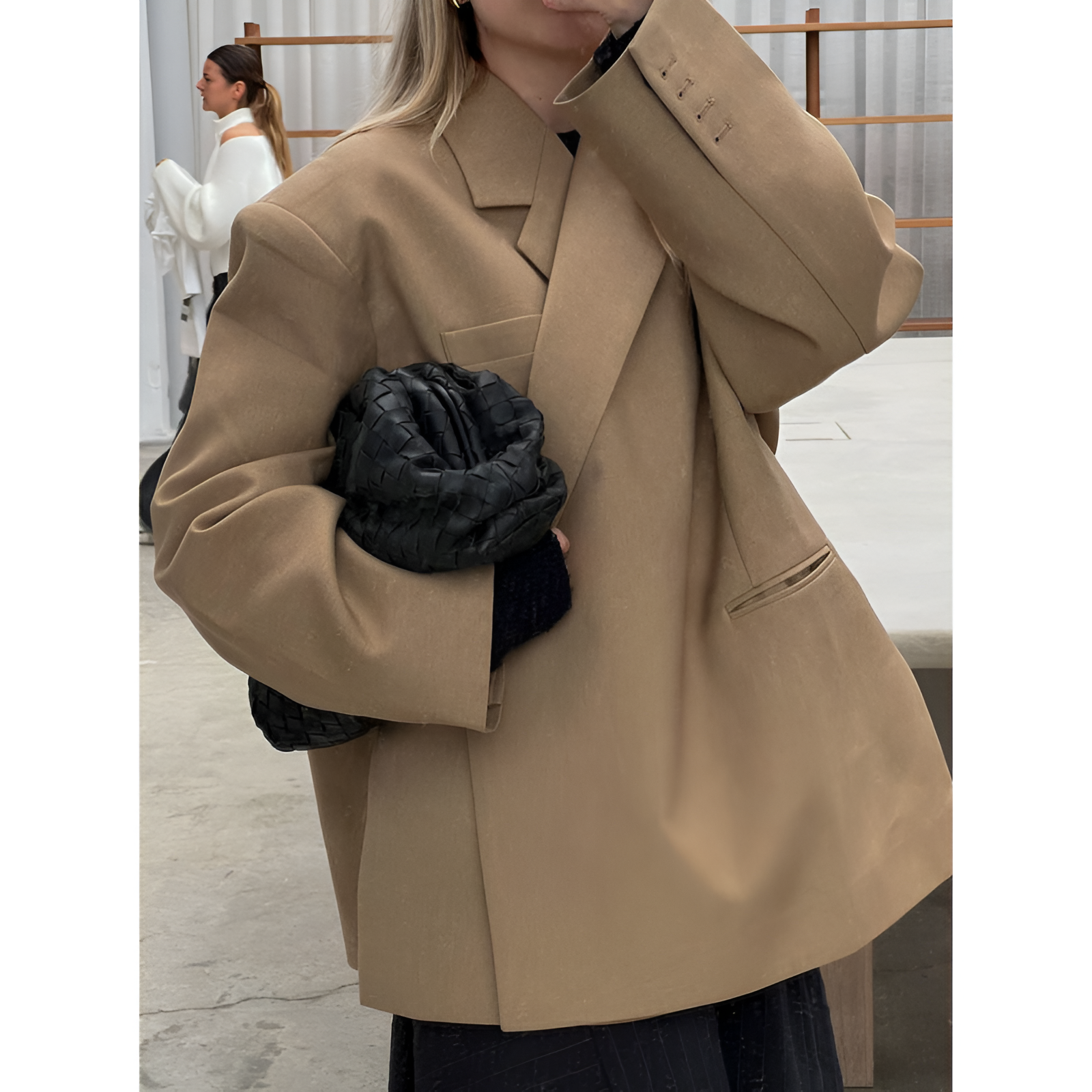 Giacca Oversize Donna | Beige | Elegante | Casual | Tessuto Morbido