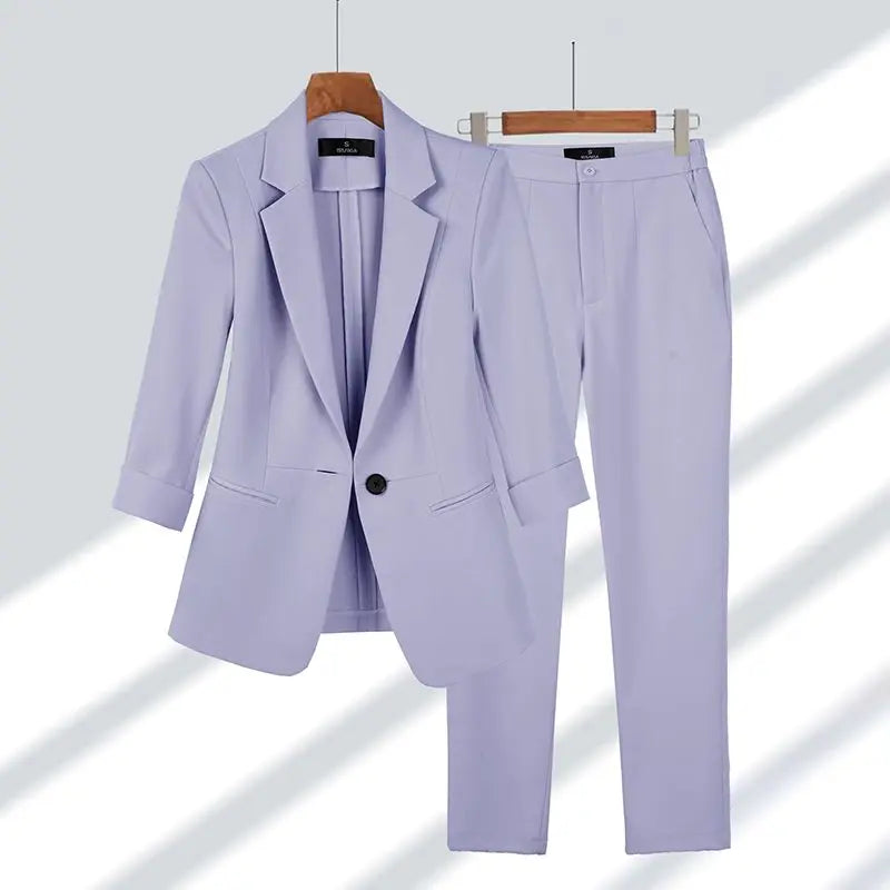 Completo donna | Giacca e pantaloni | Beige | Elegante