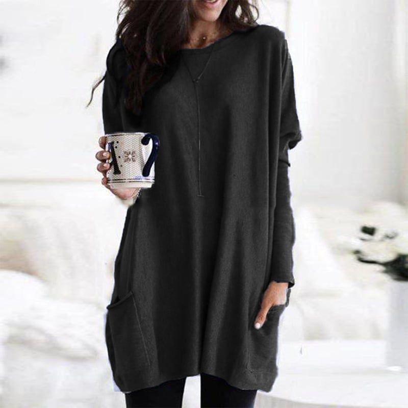 Maglione Oversize Donna | Rosa | Casual | Tasche | Invernale