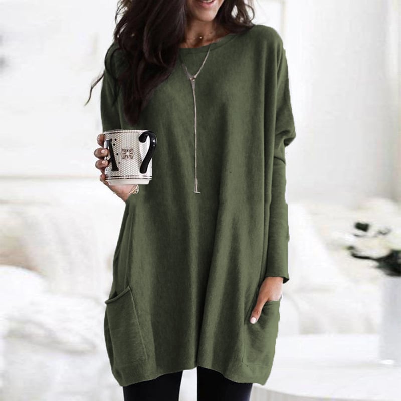 Maglione Oversize Donna | Rosa | Casual | Tasche | Invernale