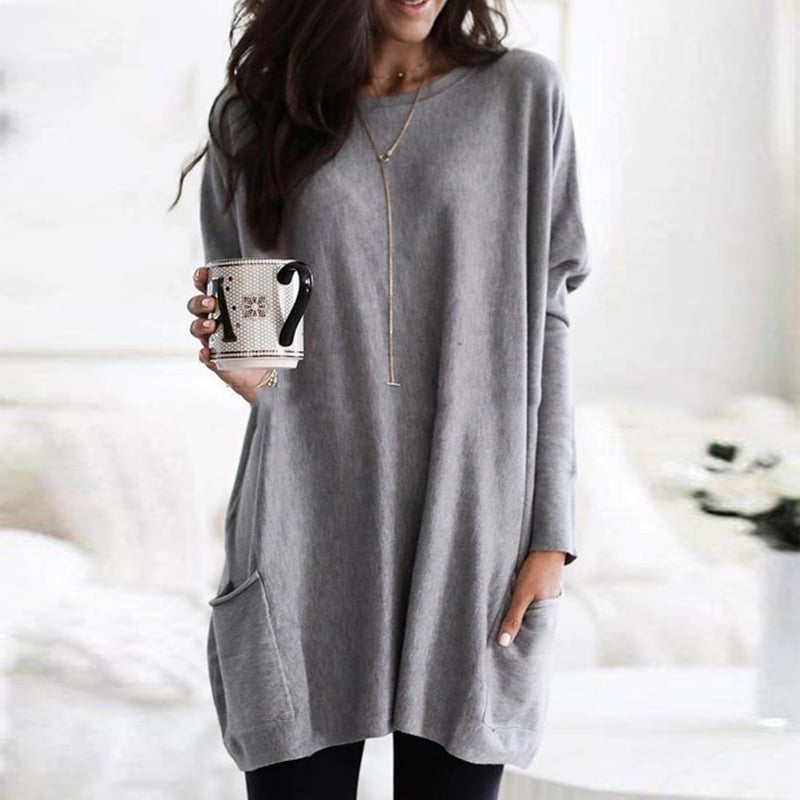 Maglione Oversize Donna | Rosa | Casual | Tasche | Invernale
