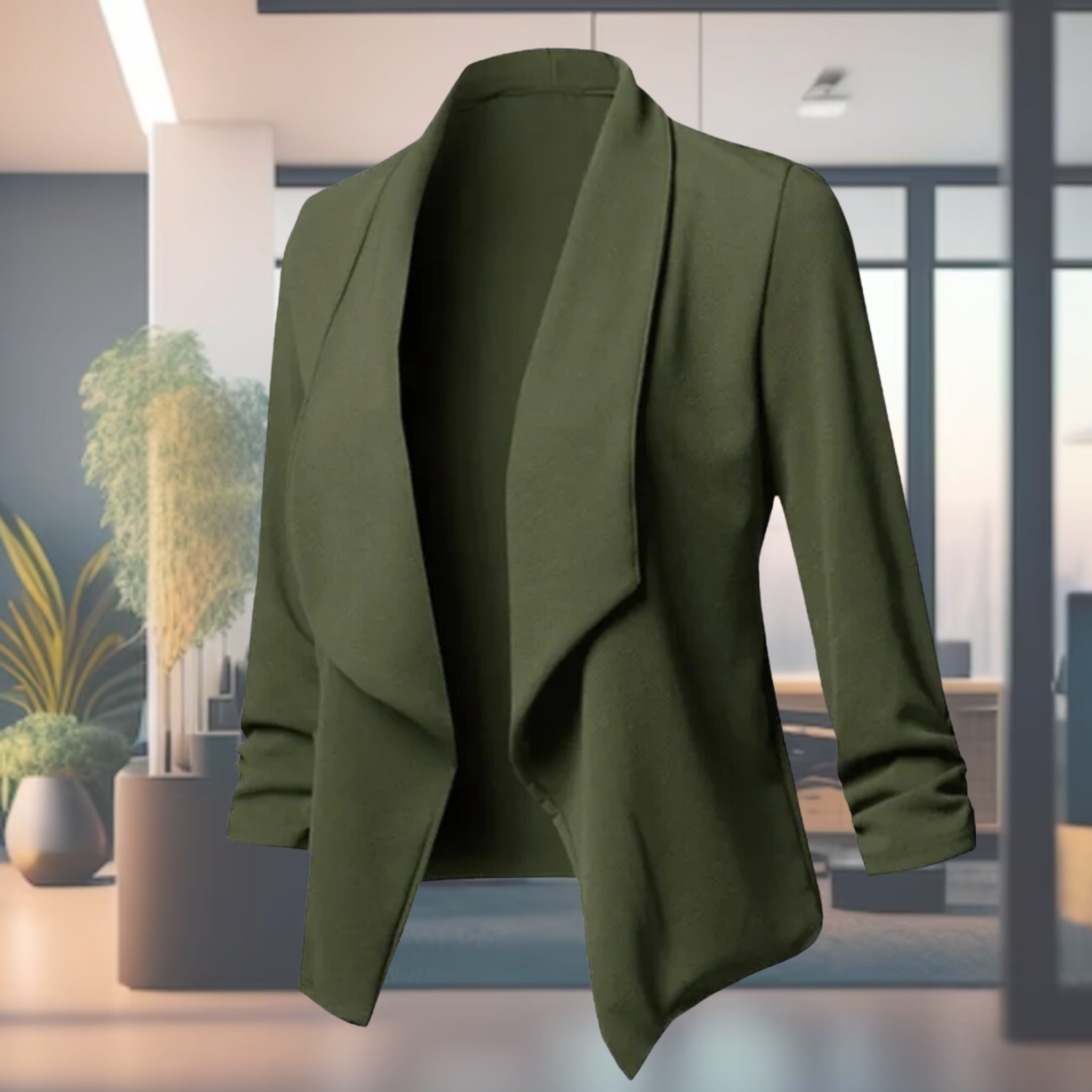 Giacca Donna | Colore Bordeaux | Elegante | Senza Chiusura | Maniche Lunghe