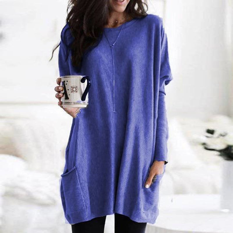 Maglione Oversize Donna | Rosa | Casual | Tasche | Invernale