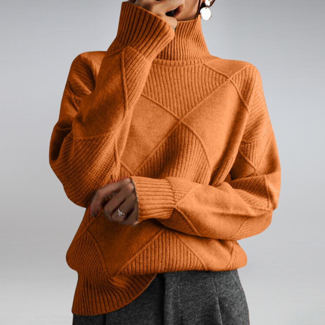 Maglione Donna | Giallo | A Rombi | Casual | In Maglia