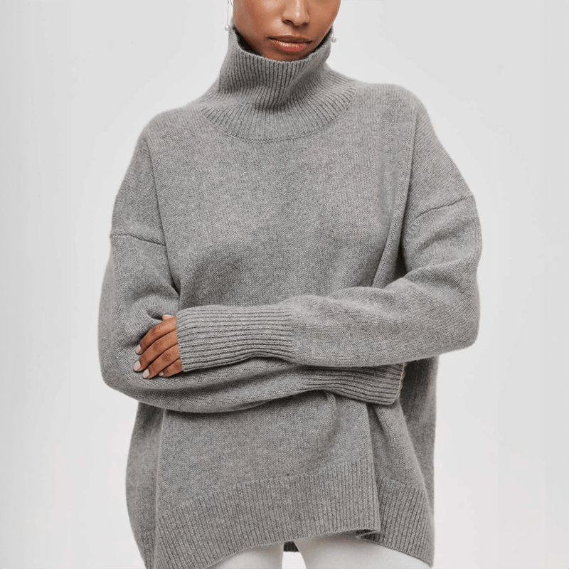 Maglione Dolcevita Donna | Azzurro | Oversize | Manica Lunga | Casual
