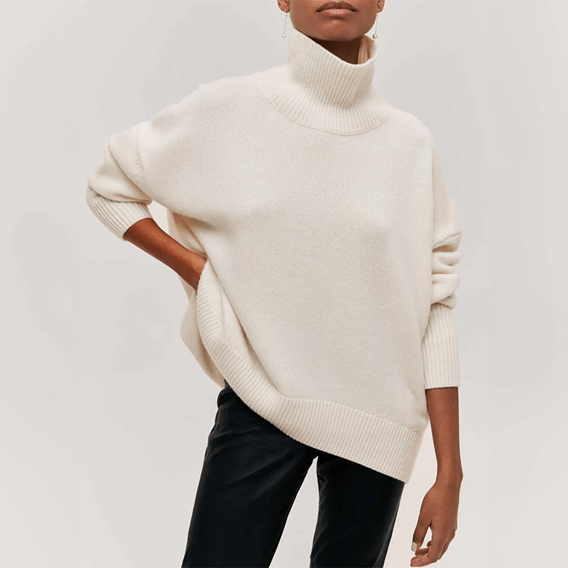 Maglione Dolcevita Donna | Azzurro | Oversize | Manica Lunga | Casual