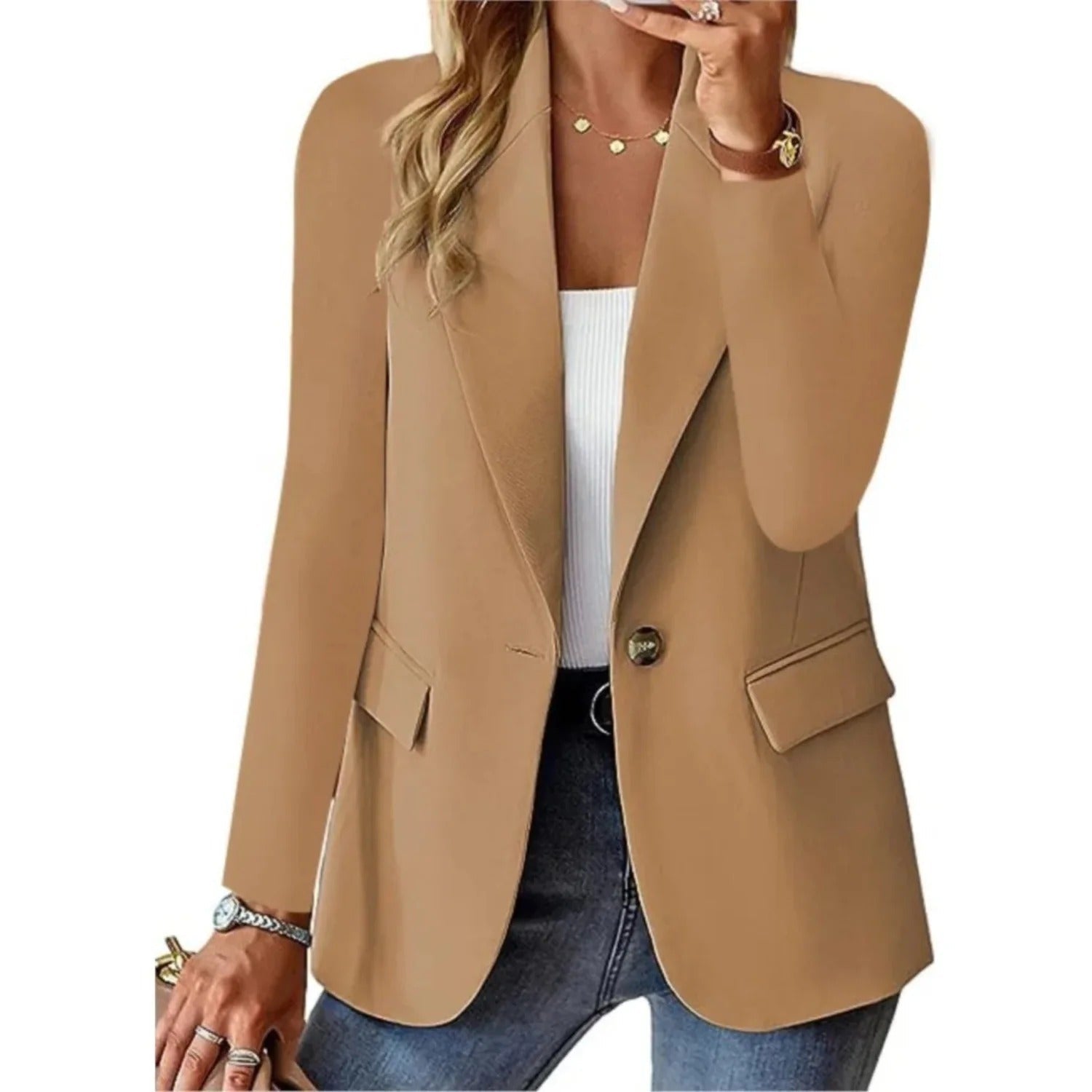 Giacca Donna | Fucsia | Elegante | Monopetto | Poliestere