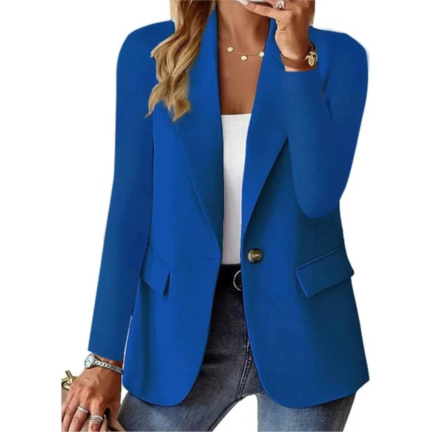 Giacca Donna | Fucsia | Elegante | Monopetto | Poliestere