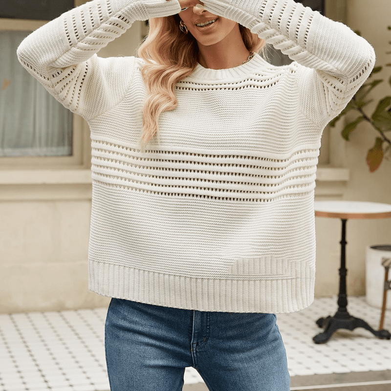 Maglione Donna Verde | Maniche Lunghe | Lavorato a Maglia | Casual