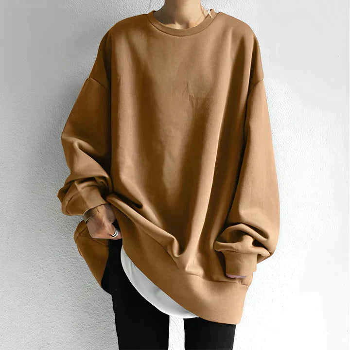 Felpa Oversize Donna | Nero | Casual | Maniche Lunghe