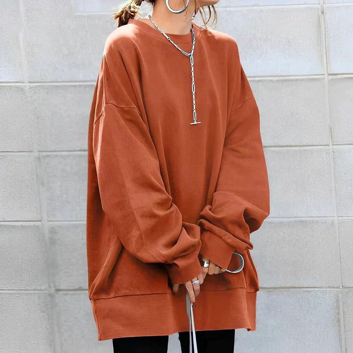 Felpa Oversize Donna | Nero | Casual | Maniche Lunghe