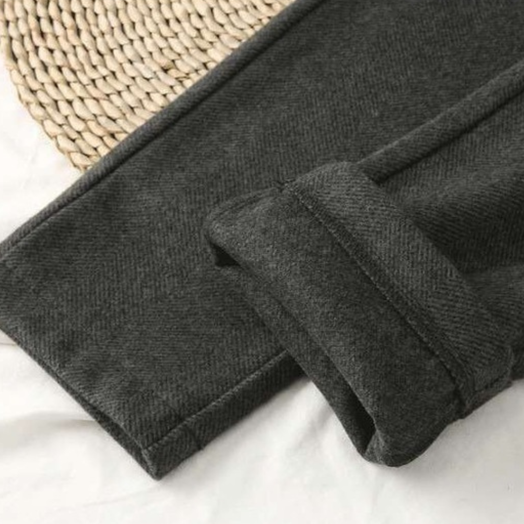 Pantaloni Eleganti in Lana | Vita Alta | Taglio Dritto e Sofisticato