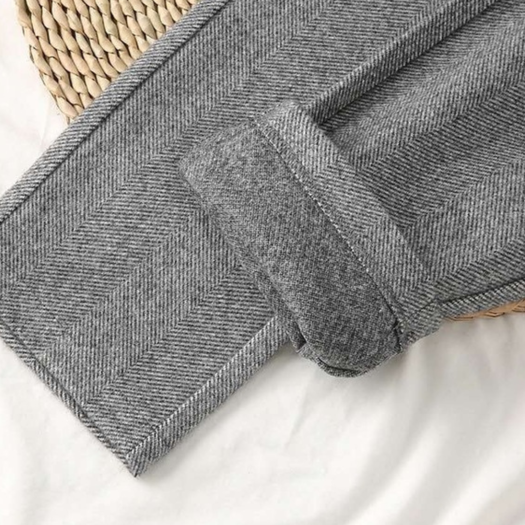 Pantaloni Eleganti in Lana | Vita Alta | Taglio Dritto e Sofisticato
