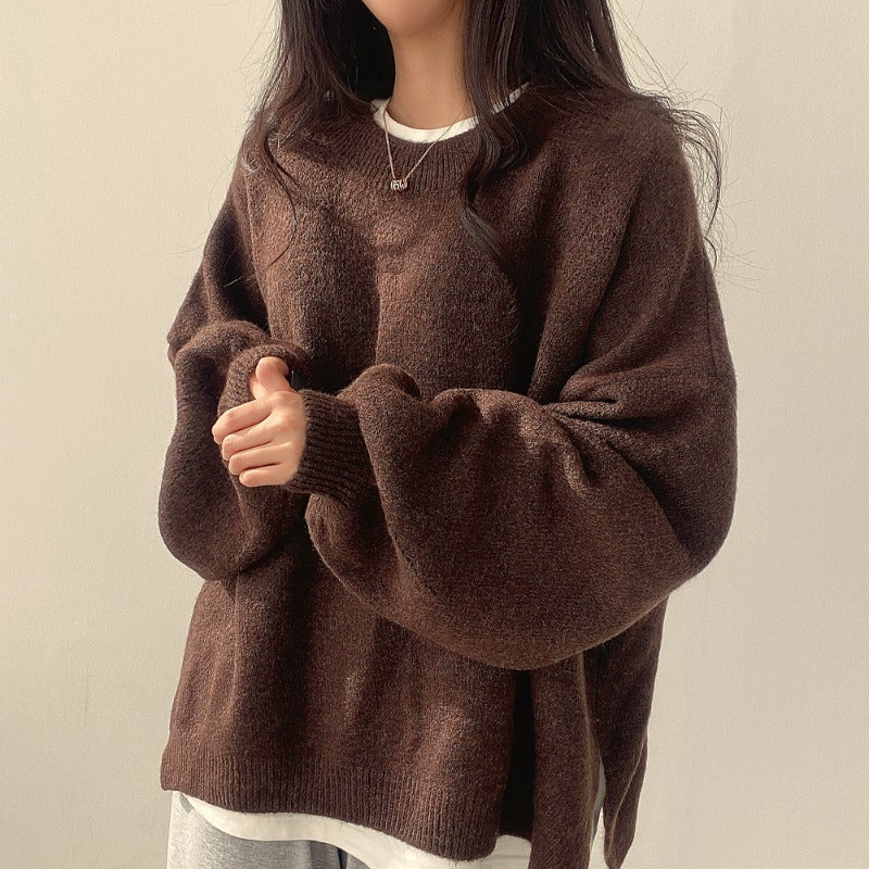 Maglione Donna | Oversize | Beige | Maniche a Palloncino | Casual