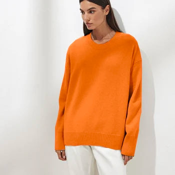 Maglione Oversize Donna | Bianco Crema | Cotone | Casual Invernale