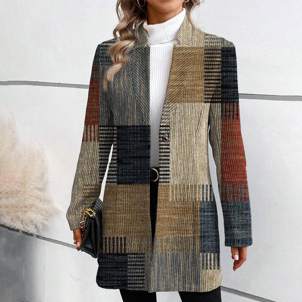 Cappotto Donna a Quadri | Multicolore | Elegante | Invernale