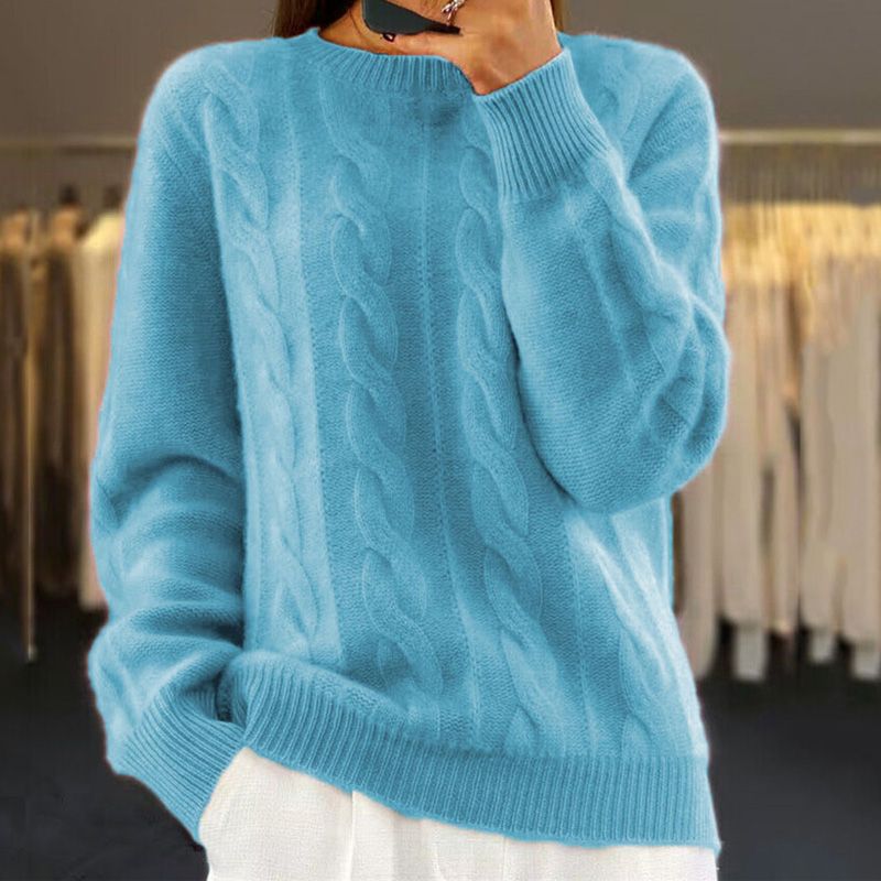 Maglione Donna | Avorio | Treccia | Casual | Maglia Morbida