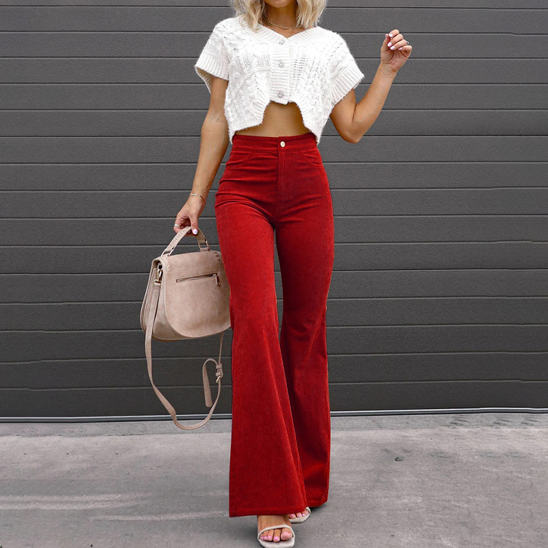 Pantaloni a Zampa Donna | Vita Alta & Eleganti | Stile Vintage