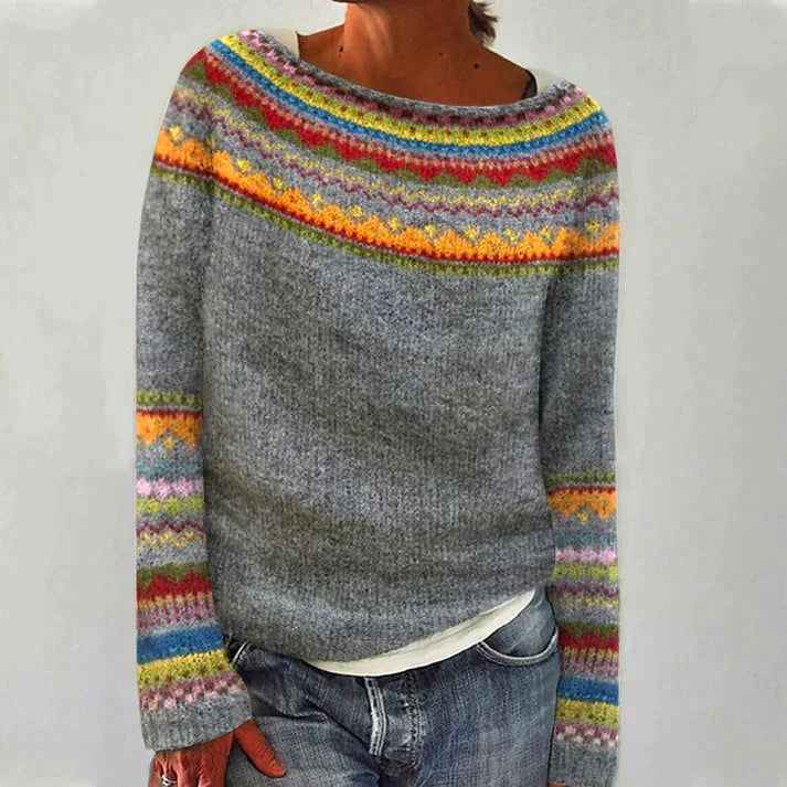 Maglione Donna | Multicolore a Righe | Invernale | Casual | Morbido