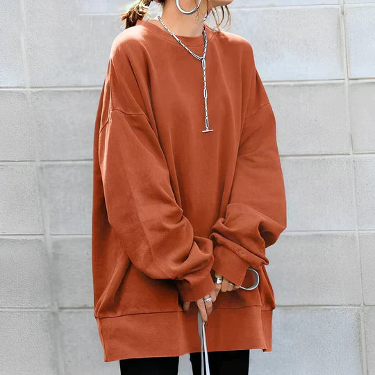 Felpa Oversize Donna | Nero | Casual | Maniche Lunghe