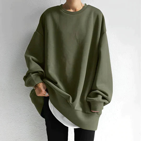 Felpa Oversize Donna | Nero | Casual | Maniche Lunghe