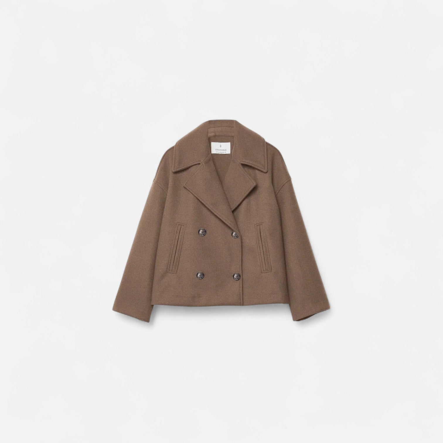 Cappotto Donna | Doppiopetto | Bianco | Elegante | Lana
