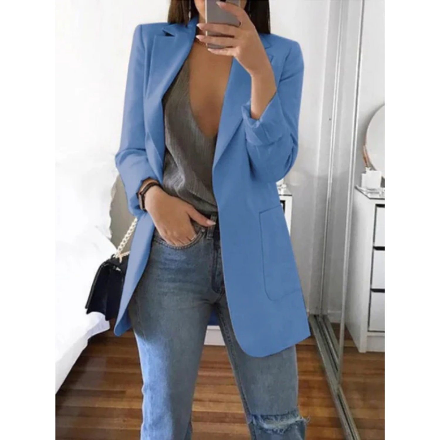 Blazer Donna Rosa | Elegante | Leggero | Maniche Lunghe | Casual