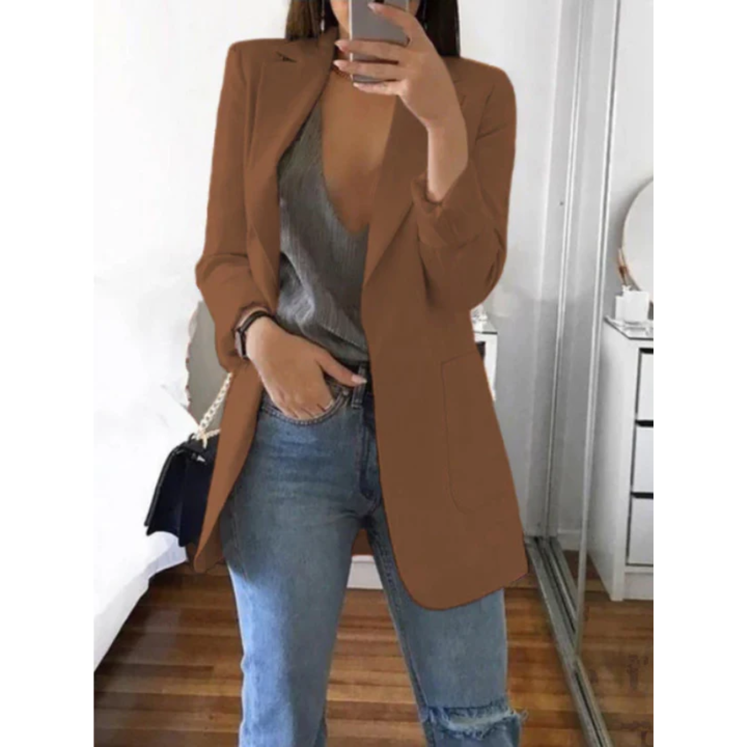Blazer Donna Rosa | Elegante | Leggero | Maniche Lunghe | Casual