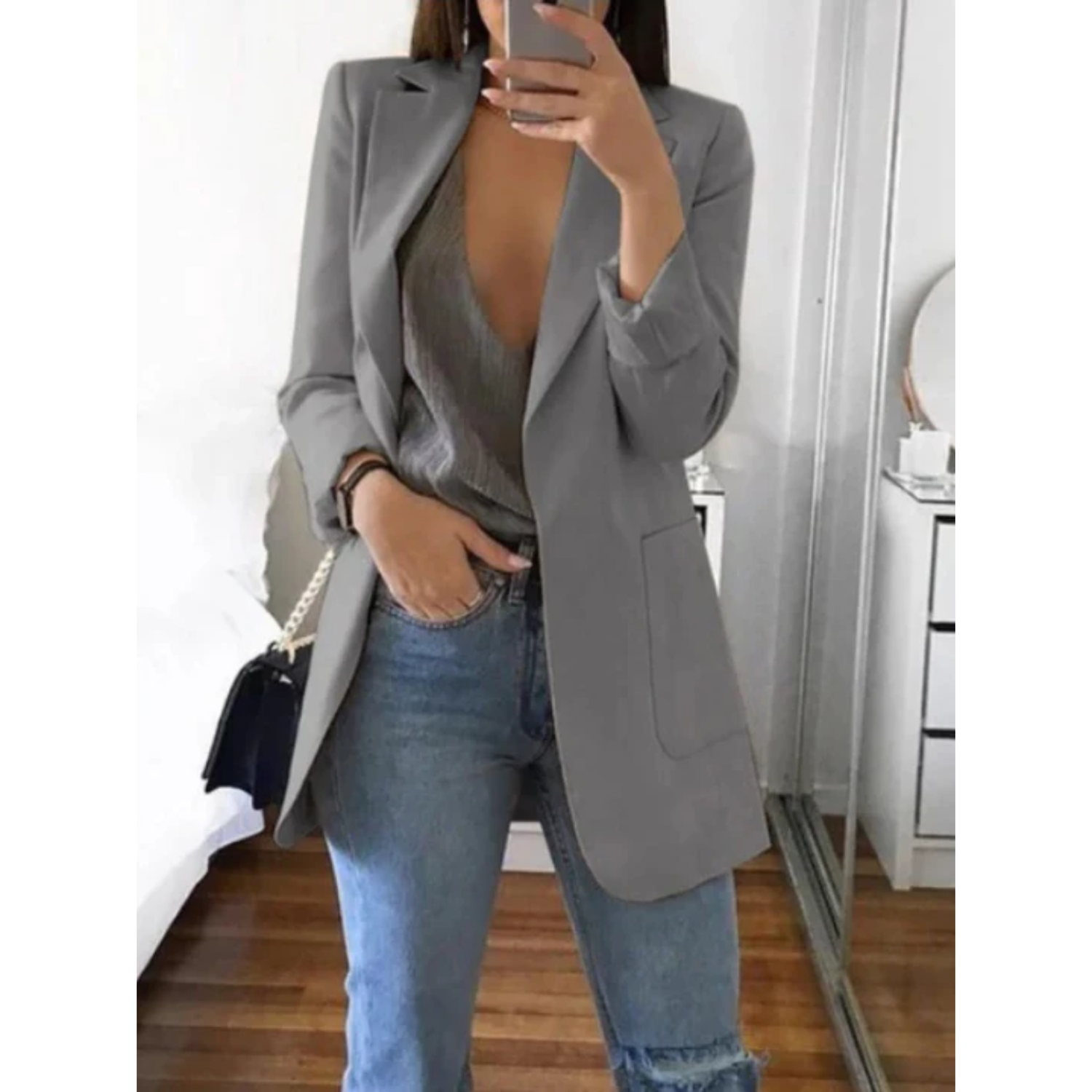 Blazer Donna Rosa | Elegante | Leggero | Maniche Lunghe | Casual