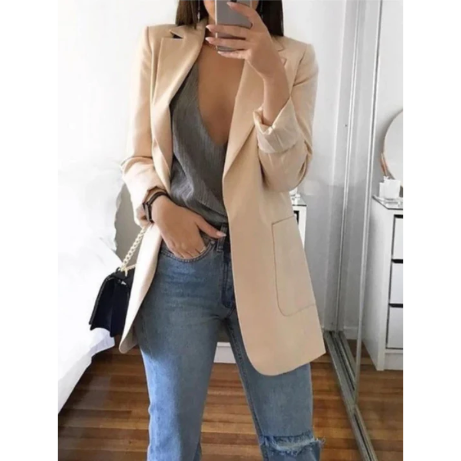 Blazer Donna Rosa | Elegante | Leggero | Maniche Lunghe | Casual