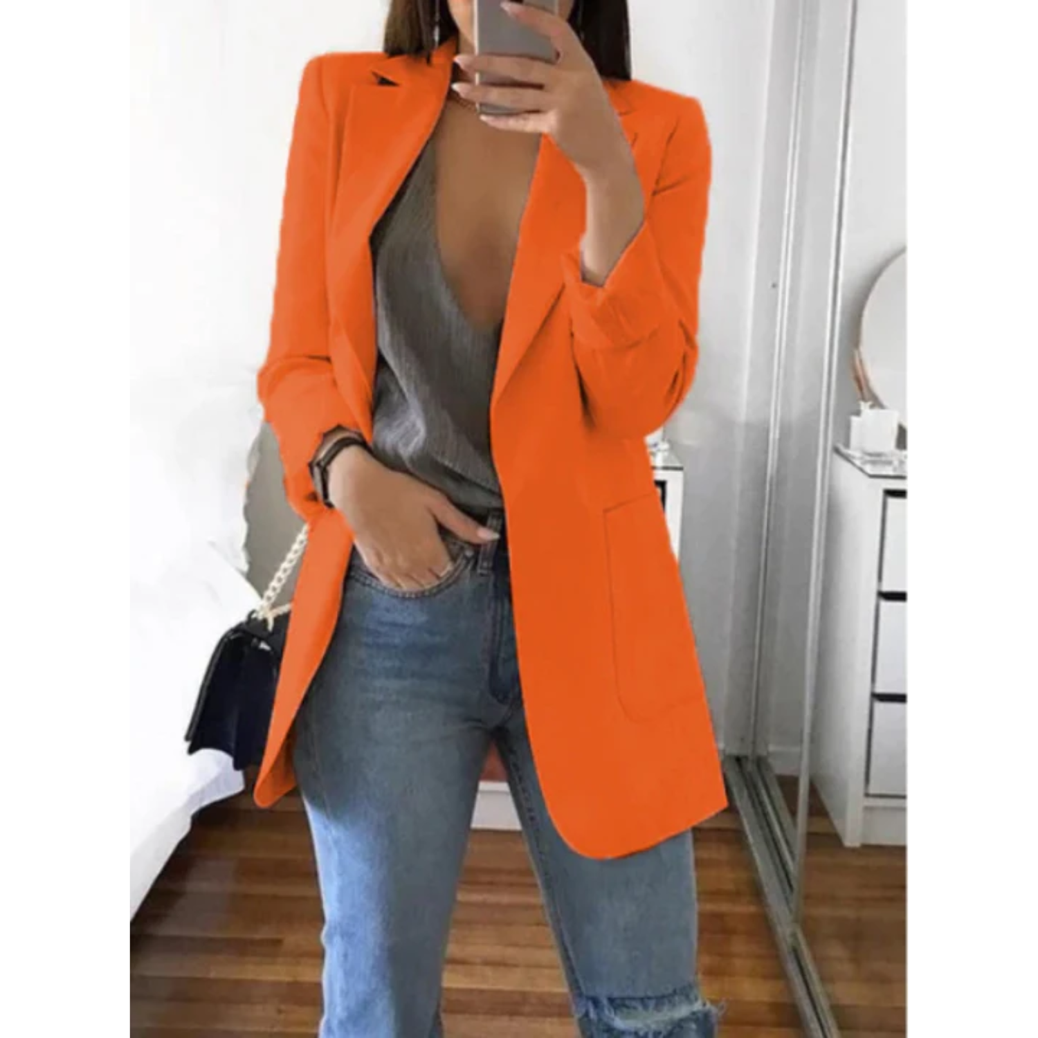 Blazer Donna Rosa | Elegante | Leggero | Maniche Lunghe | Casual