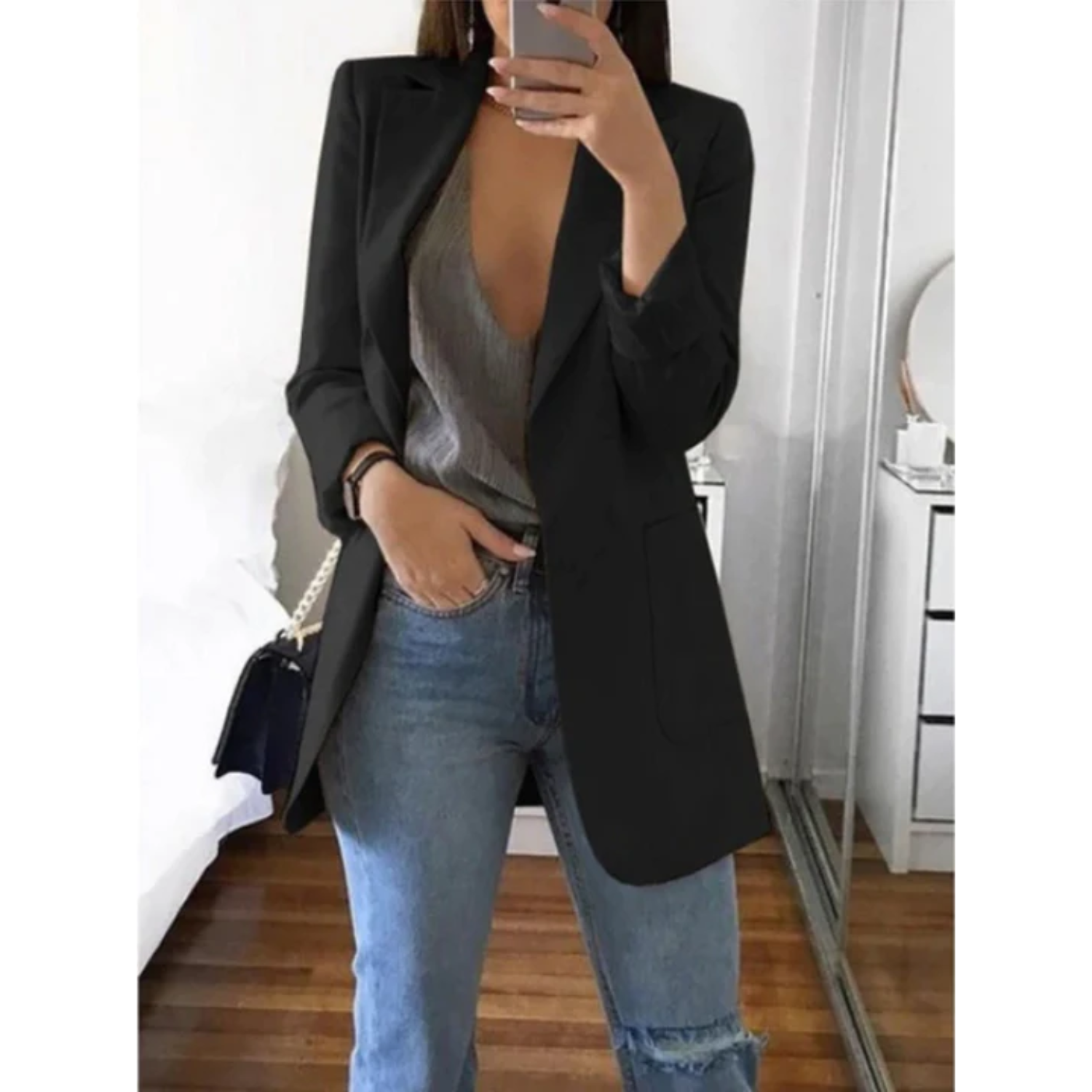 Blazer Donna Rosa | Elegante | Leggero | Maniche Lunghe | Casual