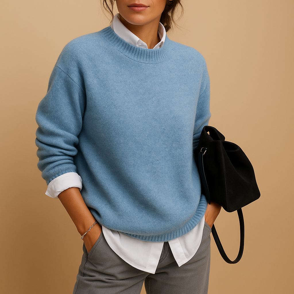 Maglione Donna | Rosa | Casual | Inverno | Morbido | Girocollo